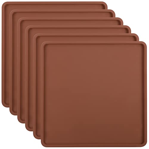 6 Pcs Silicone Dehydrator Sheets with Edge for 14" x 14" Trays, for Excalibur Dehydrator