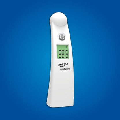 Amazon Basic Care Temple Touch Digital Thermometer, White