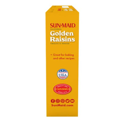 Sun-Maid California Golden Raisins - 12 oz Sharing-Size Box - Dried Fruit Snack for Lunches, Snacks, and Natural Sweeteners