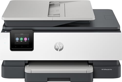 HP OfficeJet Pro 8135e Wireless All-in-One Color Inkjet Printer, Print, Scan, Copy, Fax, ADF, Duplex Printing, Best-for-Home Office, 3 Months of Ink Included (40Q35A)