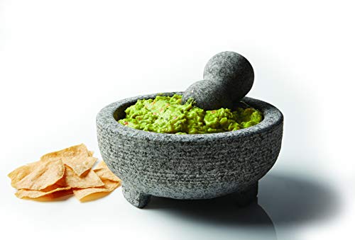 Vasconia 4-Cup Granite Molcajete Mortar and Pestle, Gray