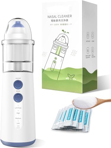 Minidiva Nasal Care for Sinus Relief Nose Cleaner, Sinus Rinse Kit with10 Salt Packs, Portable Nasal Irrigation System for Children and Adults, Powered Sinus Cleaner Machine Alternatives to Neti Pot