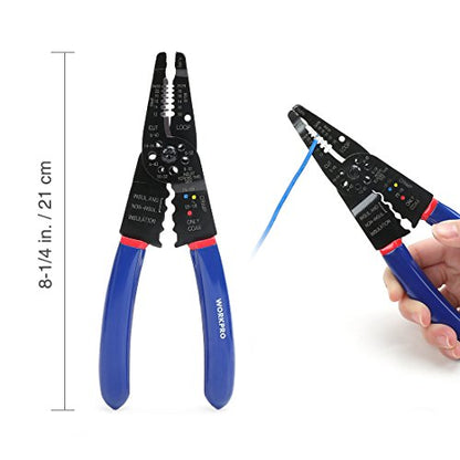 WORKPRO 582-piece Crimp Terminals, Wire Connectors, Heat Shrink Tube, Electrical Repair Kit with Wire Cutter Stripper