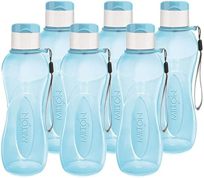 MILTON Water Bottle Kids Reusable Leakproof 12 Oz Plastic Wide Mouth Large Big Drink Bottle BPA & Leak Free with Handle Strap Carrier for Cycling Camping Hiking Gym Yoga