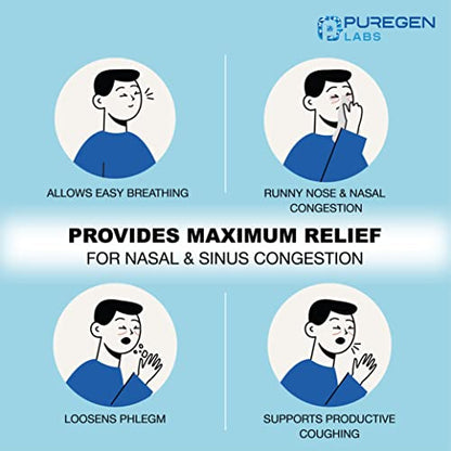 Puregen Labs Nasal Decongestant PE 100 Tablets | Phenylephrine HCl 10 mg Tablets | Maximum Strength | Non Drowsy Nasal & Sinus Congestion Relief Due to Cold or Allergies (1)