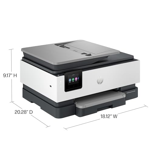 HP OfficeJet Pro 8135e Wireless All-in-One Color Inkjet Printer, Print, Scan, Copy, Fax, ADF, Duplex Printing, Best-for-Home Office, 3 Months of Ink Included (40Q35A)