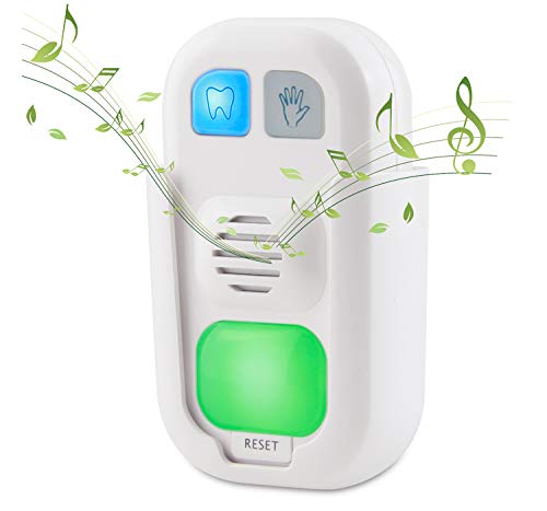 HONWELL Musical Timer for Kids Battery Powered 2 Minute Toothbrush Timer and 20 Seconds Bathroom Hand Wash Timer with LED Color Light, 3 Volume Options Musical Timer for Children Training Coach