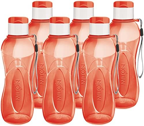 MILTON Water Bottle Kids Reusable Leakproof 12 Oz Plastic Wide Mouth Large Big Drink Bottle BPA & Leak Free with Handle Strap Carrier for Cycling Camping Hiking Gym Yoga