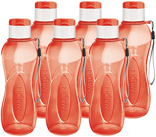 MILTON Water Bottle Kids Reusable Leakproof 12 Oz Plastic Wide Mouth Large Big Drink Bottle BPA & Leak Free with Handle Strap Carrier for Cycling Camping Hiking Gym Yoga