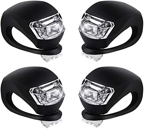 Malker Bicycle Light Front and Rear Silicone LED Bike Light Set - Bike Headlight and Taillight,Waterproof & Safety Road,Mountain Bike Lights,Batteries Included