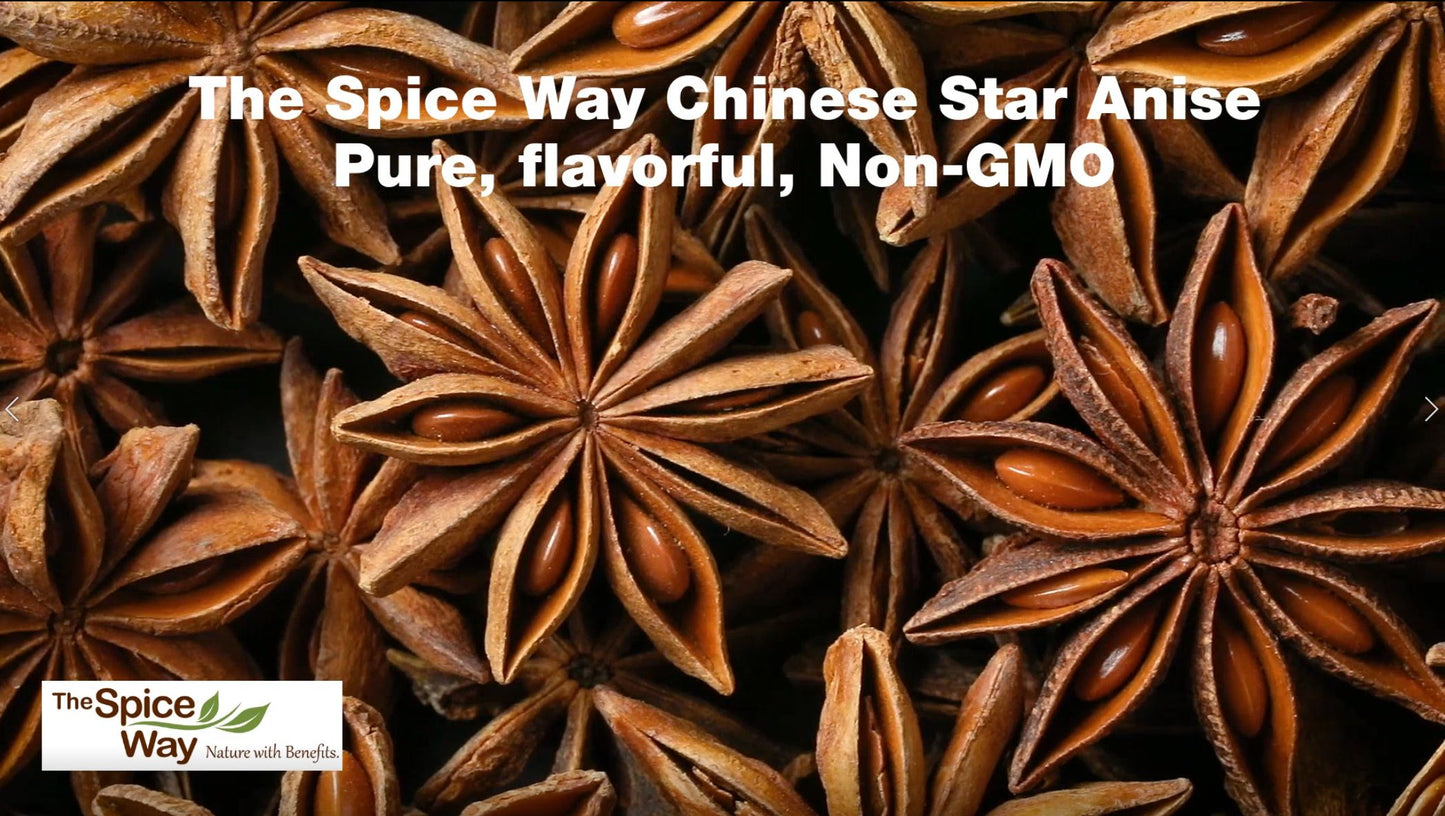 The Spice Way Star Anise - whole (3 oz) great for baking and tea